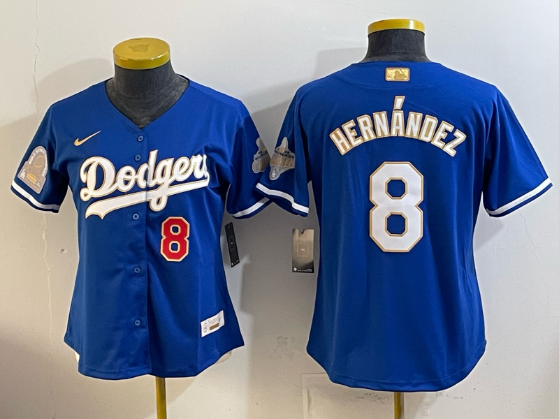 Youth Los Angeles Dodgers #8 Hernandez blue Game 2026 Nike MLB Jersey 0414002
